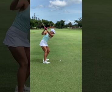 Amazing Golf Swing you need to see | Golf Girl awesome swing | Golf shorts |  MorganPankow