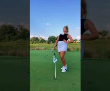 Amazing Golf Swing you need to see | Golf Girl awesome swing | Golf shorts |  Nicole Gerome
