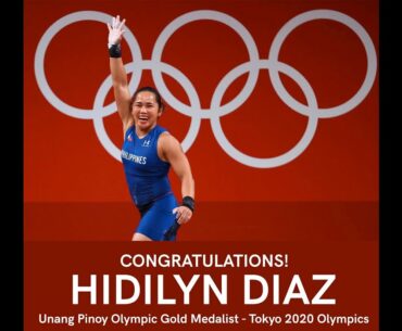 Hidilyn Diaz Tokyo 2020 Olympics Gold Medalist Weightlifting Women's 55kg