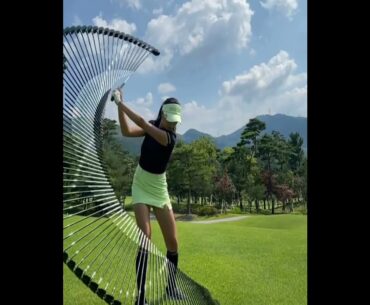 Yangyunghyun wow what a Swing! | Golf ladies | Golf lady | Golf Shorts | #Shorts