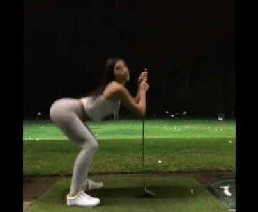 Awesome swing. 😍😍😍🔥🔥 #golf #shorts #golfgirl #girlgolfswing