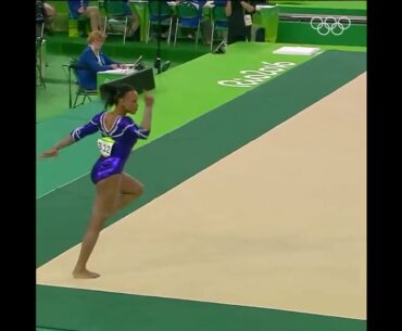 Olympics  Rebeca Andrade performance to a remix of Beyonce's 'Single Ladies at Rio 2016