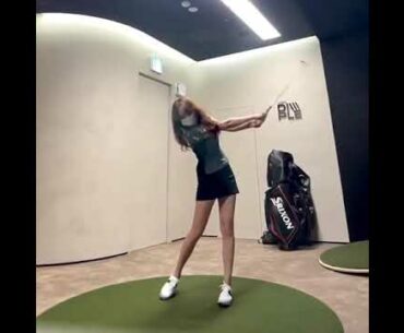 Kim Kyung-jin Swing practice!! | Golf ladies | Golf lady | Golf Shorts | #Shorts