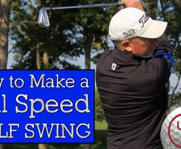 How to Make a Full Speed Golf Swing - Vertical Line Swing Lesson