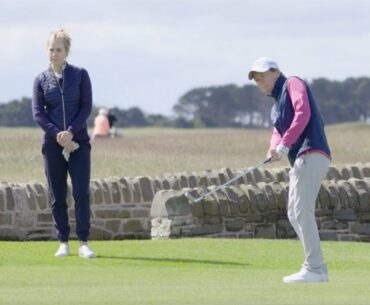 Playing the 18th Hole at Carnoustie with Catriona Matthew | 2021 AIG Women's Open