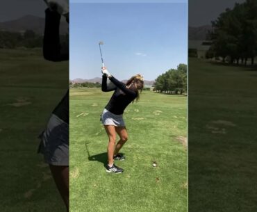 Amazing Golf Swing you need to see | Golf Girl awesome swing | Golf shorts | Sydnee Michaels