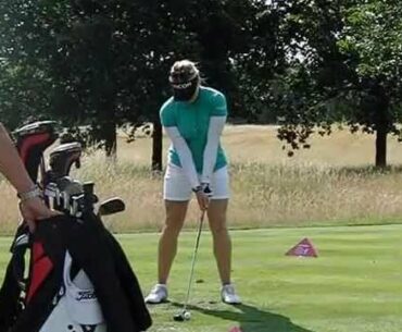 Charley Hull golf swing (3 fairway metal), ISPS Handa Ladies European Masters 2015