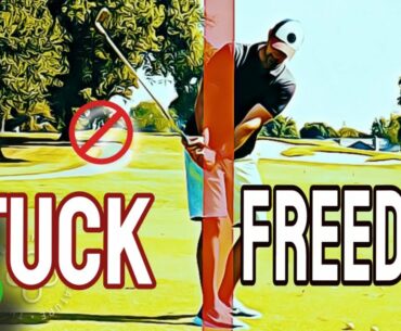 Easy Way To STOP GETTING STUCK In Golf Swing And Pulling Arms Inside | Get Arms In Front