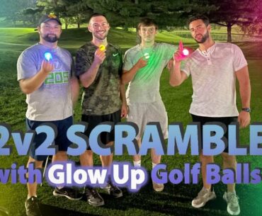 2v2 Scramble w/ Glow in the dark golf balls! Crazy match! | Heartland Par 3 Course