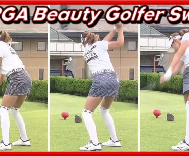 JLPGA No.1 Beauty Golfer "Erika Hara" Powerful Swing & Slow Motions