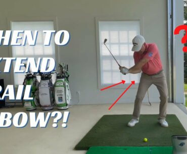 WHEN SHOULD TRAIL ELBOW EXTEND THE LAG IN THE GOLF SWING?