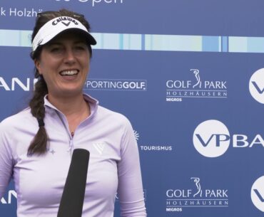 Sandra Gal about her lead at the Swiss Ladies Open