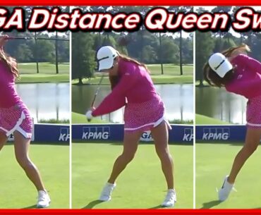 LPGA Top Power Hitter "Maria Fassi" Amazing Swing & Slow Motions