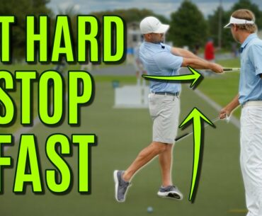 GOLF: The Best Drill For Ball Striking | HIT HARD STOP FAST