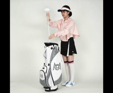 PGM Lady Colorful Waterproof Golf Stand Bag Sunday Women Tour Stand Golf Bag QB091