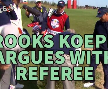 BROOKS KOEPKA Argues with Referee (Copyrighted Part Trimmed Out) - Golf Rules Explained