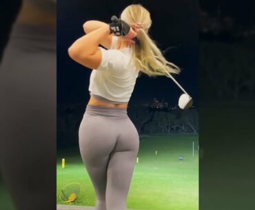 Amazing Golf Swing you need to see | Golf Girl awesome swing | Golf shorts | Emma Hartley