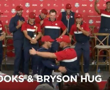 Brooks Koepka and Bryson DeChambeau hug! | 2020 Ryder Cup