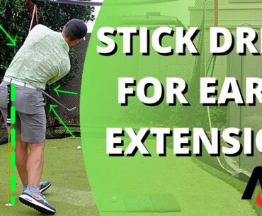 Alignment Stick Golf Drill To Fix Early Extension And Get Hips Deeper