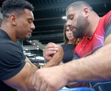 THE STRONGEST ARM WRESTLER IN THE WORLD, LEVAN SAGINASHVILI, AND HIS TRAINING PARTNER MOVE TO DUBAI