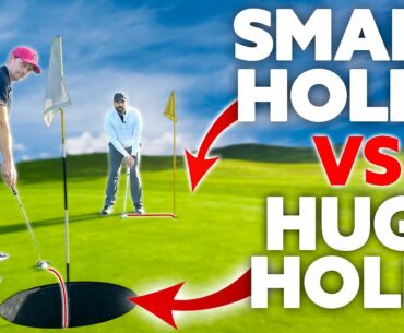 GOLF PRO (small holes) Vs MID-HANDICAP (HUGE holes)