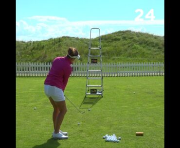 Rapid Georgia Hall gives the Titleist Stepladder challenge a go!