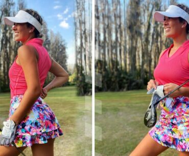 Professional golfer Tatiana Clark basic golf swing