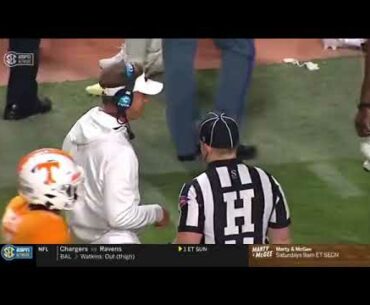 Tennessee fan throws golf ball at Lane Kiffin in Wild Ending