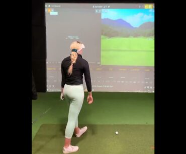 Beautiful swing with t100 iron 👏 ❤️❤️ #golf #shorts #golfgirl      | GOLF#SHORT