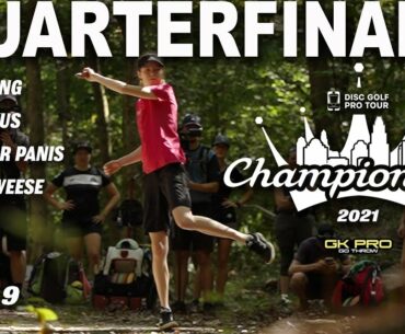 2021 Disc Golf Pro Tour Championship | Quarterfinals | RD1 B9 | King, Fajkus, Panis, Weese | Gkpro