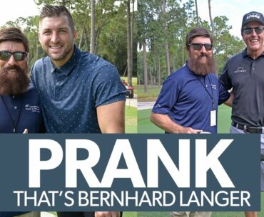 Bernhard Langer goes undercover as a maintenance guy to prank players