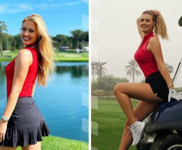 Meet Bella Angel, the golf beauty who stuns fans in skin-tight clothes and doubles up as a ring girl