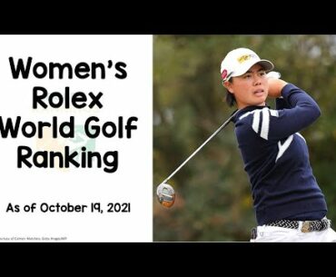 Women's Rolex World Golf Ranking as of October 19, 2021