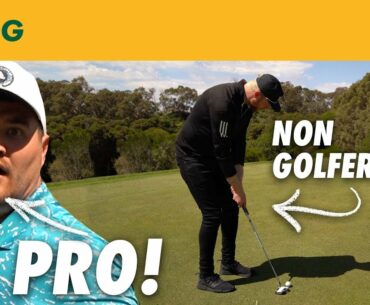 Golf Pro plays with NON-GOLFER..SHOCKED!!