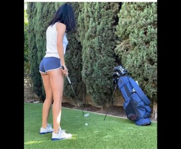 Practice makes perfection 👏👏👏  ❤️❤️ #golf #shorts #golfgirl      | GOLF#SHORT