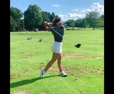 That swing is strong ❤️❤️ #golf #shorts #golfgirl      | GOLF#SHORT