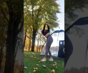 Great swing lady!!! ❤️❤️ #golf #shorts #golfgirl      | GOLF#SHORT