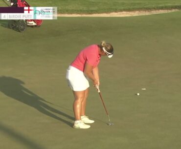 Alice Hewson hits the front after a superb round of 64 (-8) on Day Two in Saudi Arabia