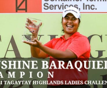 SUNSHINE BARAQUIEL: 2021 Tagaytay Highlands Ladies Challenge Champion