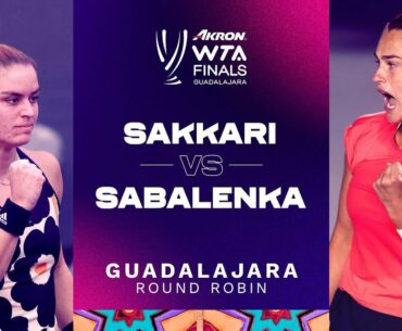 Aryna Sabalenka vs. Maria Sakkari | 2021 WTA Finals Round Robin | WTA Match Highlights