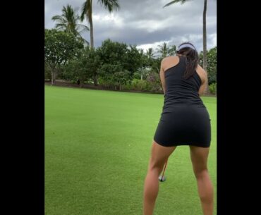 She has the most retarded swing  ❤️❤️ #golf #shorts #golfgirl      | GOLF#SHORT