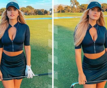 The powerful golf swing of  Lauren Pacheco, a beautiful golfer