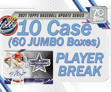 CASE #5 of 10 - 2021 Topps UPDATE JUMBO 10 Case (60 Box) Player Break eBay 11/16/21