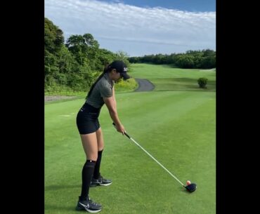 This is the most powerful swing!  ❤️❤️ #golf #shorts #golfgirl      | GOLF#SHORT