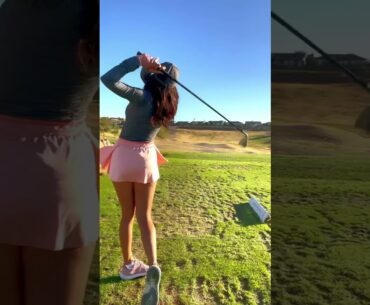 Such a pure swing ❤️❤️ #golf #shorts #golfgirl      | GOLF#SHORT