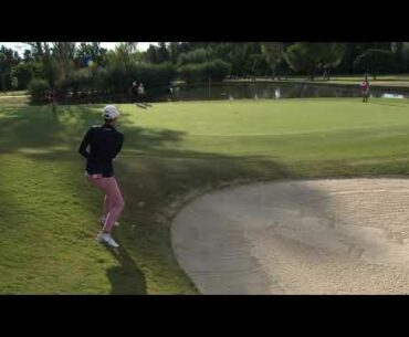 Magic hands from Anne-Lise Caudal gets the French star expertly out of a tricky lie