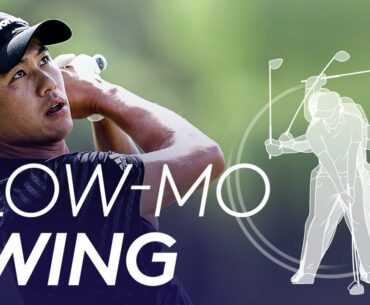 Collin Morikawa's golf swing in Slow Motion