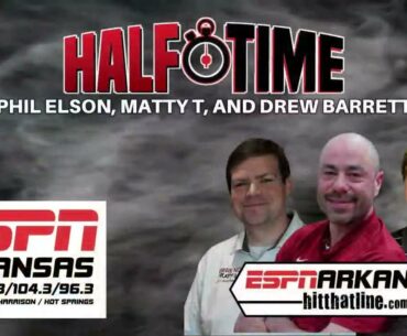 Halftime is LIVE. Hogs come up short at Bama, Mens BBall in KC, CFB and more... 877-377-6963