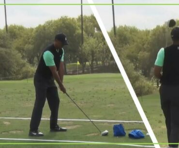 2019 TIGER WOODS Warm Up Swing Sequence | Wedge To Driver