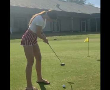 Gorgeous swing putting ❤️❤️ #golf #shorts #golfgirl      | GOLF#SHORT